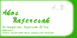 akos majercsak business card